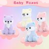 Muiteiur 5-Piece Mommy & Baby Fox Plush Set, Soft Stuffed Animals for Kids, 20-inch Pink, Birthday/Christmas/Valentine's Day Gift