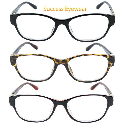 Reading Glasses 3 Set Value Quality Readers Fashion Crystal design Womens glasses for reading +2