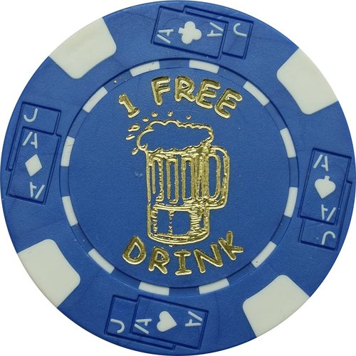 10 Free Drink Poker Chips Tokens Restaurants OR BAR - Beer Mug
