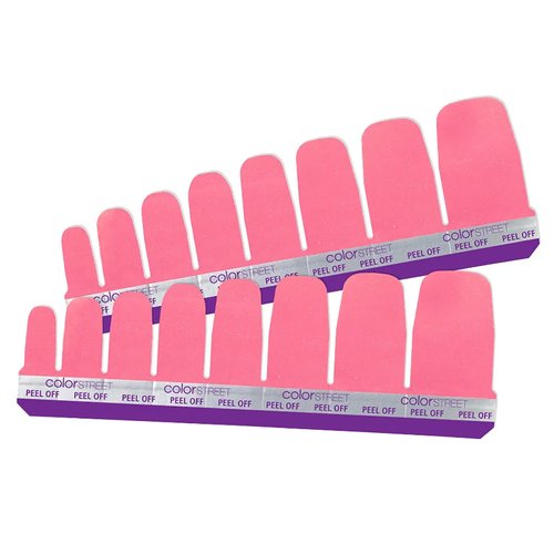 Color Street Pedicure Nail Polish Strips in Choice of Color Strawberry Sunrise Pink