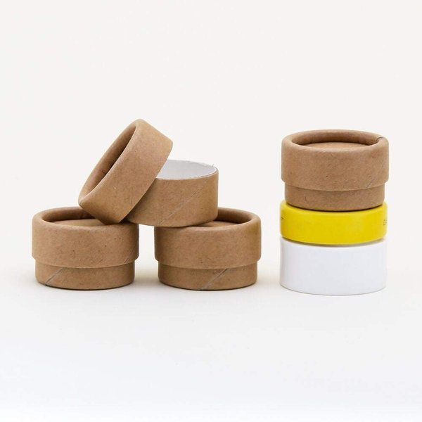 1/4 OZ / 7.4mL Kraft Paperboard Lip Balm/Salve/Cosmetic/Lotion Jars (50)