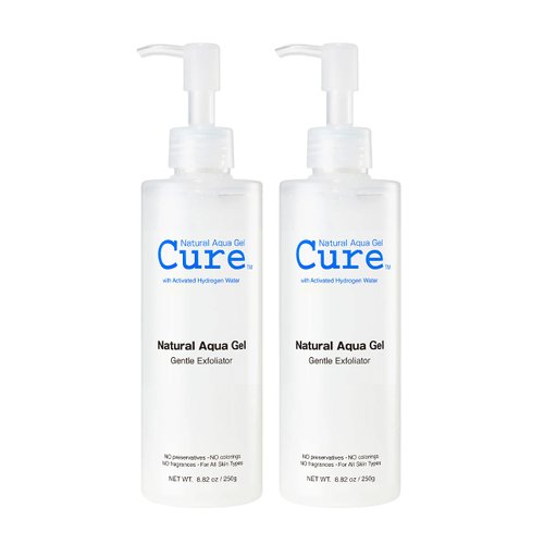 Cure Aqua Gel - Gentle Exfoliator - Water-Based Exfoliating Face and Body Scrub - Dead Skin Remover For Youthful Skin, 2 Pack