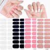 8 Sheets NEWSPIED Gel Nail Strips Stickers Self Adhesive Multicolored Gel Nail Stickers Full Nail Wraps Gradient Glitter Solid Color Nail Polish Strips for Women Manicure Tips Accessories