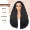 Guree Hair 26 Inch Kinky Straight Headband Wigs for Black Women Long Yaki Straight Wig with Hair Band Wear And Go Glueless Wig None Lace Front Synthetic Wig For Daily Party Use
