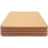 KITLAB Cork Trivet, 4 Pcs High Density Thick Square Cork Trivets for Hot Dishes, 8 Inch Heat Resistant Multifunctional Cork Coaster, Cork Hot Pads for Table & Countertop