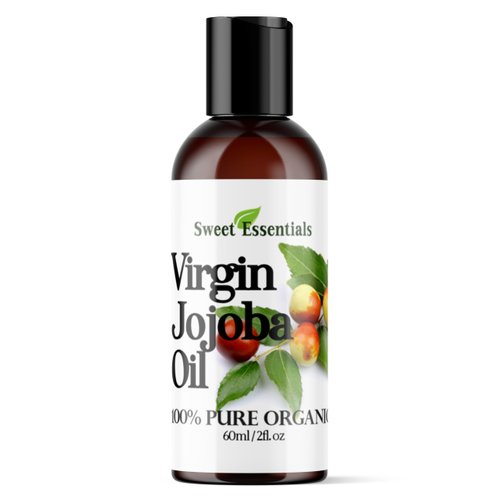 Sweet Essentials Premium Organic Unrefined Jojoba Oil, 2oz, Imported From Argentina, 100% Pure, Cold Pressed - For Hair, Skin & Nails - Best Natural Moisturizer - Hexane Free