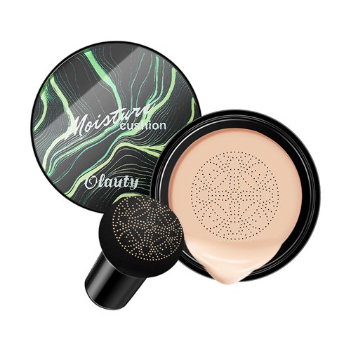 Aurovida Mushroom Head Air Cushion CC Cream Foundation Moisturizing BB Cream Face Makeup Long Lasting Matte Concealer best cc cream foundation for mature skin (02# NATURE)