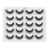 Vayator 10 Pairs 3D Mink Lashes Natural False Eyelashes Dramatic Volume Fake Lashes Makeup Eyelash Extension Silk Handmade Eyelashes (Y001)