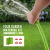 LitartPRO 1/2 inch 15FT Modified Eco-friendly PVC Garden Hose,Live Joint Brass Connector,GHT Fitting(3/4" Tap Faucet)