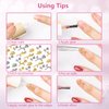 UHOMENY 50PCS 3D Gold Silver Rose Nail Charms, Flower Rose Golden Metallic Mini Alloy Nail Art Decals DIY Nail Accessories Studs for Women Girls Salon Nail Manicure Craft Jewelry Making with Box