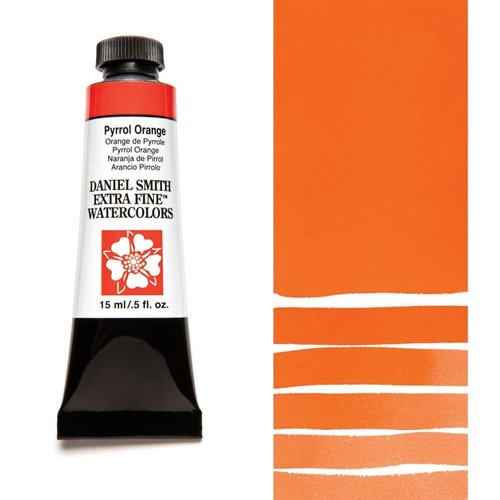 Daniel Smith Extra Fine Watercolor Paint, 15ml Tube, Pyrrol Orange, 284600126, 0.5 Fl Oz (Pack of 1)