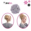 JUVABUN Curled Clip in Hair Buns -Light Gray| Hair Bun Maker | Hair Buns Hair Piece| Curled Hair Bun Scrunchie | Everyday Wear | Washable & Realistic|Hair Bun Clip - Light Gray