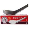 Zebra Thai Chinese Asian Stainless Steel Rice Soup Spoon (12 Pack), Silver