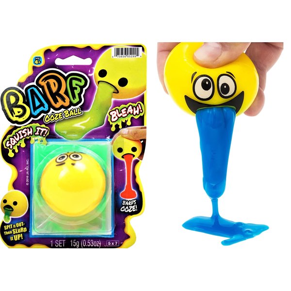 JA-RU Squishy Barf Balls (1 Ball Assorted) Smiley Face Vomit Slime. Stress Relief Squeeze Fidget Toys for Kids. Silly Funny Puking Toy Prank Items Party Favors Easter Egg Fillers. 5299-1