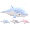 COSGOO Soft Dolphin Plush Hugging Pillow Cute Dolphin Stuffed Animal Plushies Dolphin Doll Toy Kids Stuffy Animie Dolphin Plush Toys for Birthday, Valentine, Christmas... (Blue)…