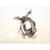 Generic Silver metal blue/black flower crystal hair claw clip bridal clip