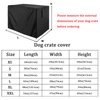 Senmortar Double Door Dog Crate Cover Wire Dog Cage Cover Waterproof Durable Lightweight 420D Polyester Pet Kennel Cover Indoor Outdoor Protection Cage Covers for Dog Crates Black 42 inches