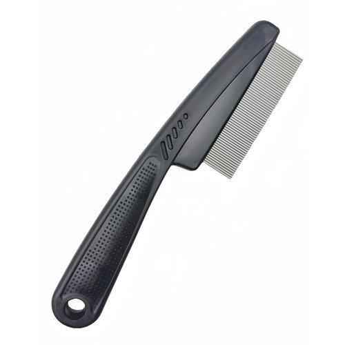 Yumflan Dandruff Comb, Stainless Steel Fine Tooth Dandruff Remover, Professional Hair Comb for Kids and Adults (Black)