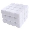16MM Blank White Dice Set Acrylic Rounded D6 Dice Cubes for Game, Party, Fun, DIY Sticker and Math Teaching, Pack of 50
