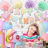 BRT Bearingshui 14th Birthday Decorations, 40 Inch Rainbow Gradient Number 12 Balloon, 14th Birthday Balloon, Happy Birthday Banner, Children’s 14th Birthday Party Supplies for Kids