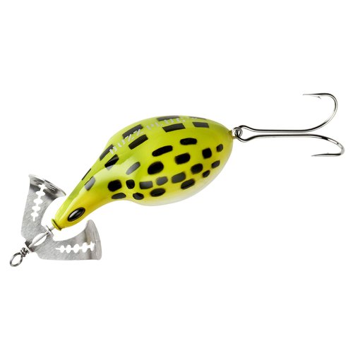 Arbogast Buzz Plug, Floating Buzzbait Fishing Lure, Freshwater Fishing Lures for Bass Catching, Frog White Belly, Junior, 2 3/8 in, 5/8 oz