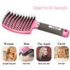 KTKUDY Detangling Brush Boar Bristles Hair Brush Make Hair Shiny & Healthier Curved and Vented Detangler Brush for Women Men Kids Wet & Dry Hair (Pink)