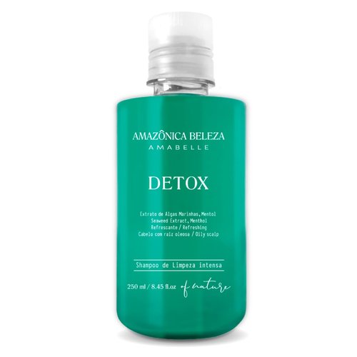 AMAZONICA BELEZA Detox Deep Cleansing Shampoo for Hair (250ml/8.45 Oz) | Hair Detoxification | Intense Cleaning in Every Pore of the Scalp | Shampoo de Limpieza Profunda