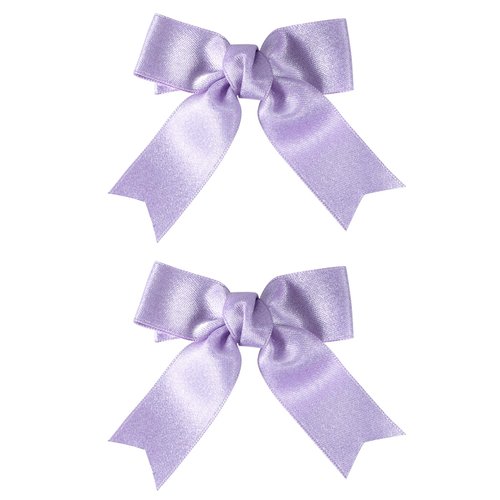 Shiny Glitter Grosgrain Ribbon Hair Bow Clips Purple 3" Handmade Cute Small Bow-Knot Alligator Barrettes Hairpin Fall Headwear for Babies Toddler Teen Girls Kids in Pairs