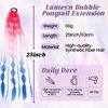 Long Braided Bubble Colored Hair Extensions, 25 Inches Bubble Kinky Rave Straight Ombre Lantern Braid Extension with Hair Tie Hairpieces for Girls Daily Wear