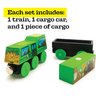 Wooden Garbage Truck Toy - Trashy Terry - Zany Trains Series 1 - Wooden Train Set with Cargo - Compatible with All Wooden Train Sets - Wooden Toddler Recycling Vehicle - Gross Trash Train