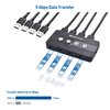 Cable Matters 4 Port USB 3.0 Switch Hub USB Sharing Switch for 4 Computers and USB Peripherals - Button or Wireless Remote Control Switching - Includes a USB-C Adapter for USB-C USB4 and Thunderbolt 4
