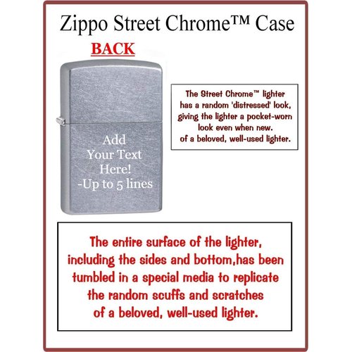 Zippo Lighter - Personalized Message Engraved on Backside Customized White Horse Windproof Lighter #Z431