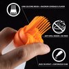 Silicone Basting Brush for Cooking - Oil Dispenser with Brush, All in One Oil Brush for Cooking, BBQ Brush, BBQ Mop- Smoker Accessories Gifts for Men - Sauce Brush for Cooking- Grilling Tools (Orange)