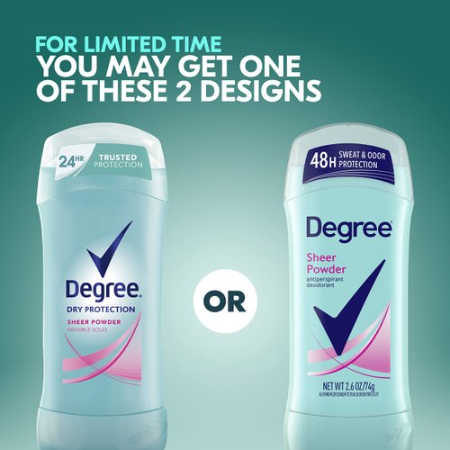 Degree Original Antiperspirant Deodorant 48-Hour Sweat & Odor Protection Sheer Powder Antiperspirant for Women 2.6 oz