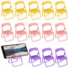 Totority Mini Folding Chair Doll House Chair 30 Mini Foldable Chair Doll House Mini Stand Model Chair Desk Cell Phone Stand for Doll House Decoration