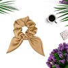3PCS Hair Scarf Scruncheis for Women-Bow Hair Ties Elastic Hair Bands Satin Ponytail Holder Hair Accessories for Girl