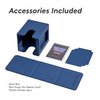 Mage Tech Commander Deck Box Lite - Card Display with Snap Card Holder & Removable Cover, Fits 100+ Single-Sleeved Cards, Ideal for MTG, PTCG, OPCG, SWU & More (Blue)
