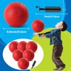 HSLCGF 6 Pcs Dodgeballs 8.5 Inch Playground Ball Red Kickball Inflatable Rubber Handball Bouncy Dodge Ball with 1 Hand Pump for Outdoors Ball Games Gym Camps Picnic (Needle is at The Top of The Pump)