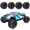 HobbyPark 12mm Hex 1/10 RC Truck Wheels and Tires for Traxxas Rustler 2wd 4x4 VXL Redcat Volcano EPX Blackout XTE Pro fit 3S 4S Brushless (Set of 4)