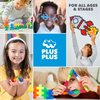 PLUS PLUS - Open Play Set - 600 Piece - Neon Color Mix, Construction Building Stem Toy, Interlocking Mini Puzzle Blocks for Kids
