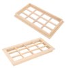 SPYMINNPOO Dollhouse Window, 1:12 Dollhouse Mini Furniture Miniature Model Wooden 12 Pane Blank Window DIY Accessories Sportinggoods Doll Accessories(Plain£©