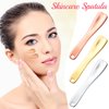 CustomyLife 3 Pcs Facial Spatula Sticks Mini Metal Makeup Spatulas Tiny Skincare Cosmetic Spoons Reusable Face Eye Cream Lotion Applicator Tools Facial Massage Sticks for Women Girls