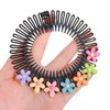 Black Stretchy Full Circles Comb Plastic Circular Hair Comb Stretchy Headband Holder For Women Girls Comb Hair Clips Broken Hair Ar Hair Combs Styling Tools Hair Combs