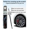 SYOAUTO Gunpowder Rim Touch Up Paint For Tesla Model Y 3 S X Uberturbine/Arachnid/Cybersteam/Turbine Wheel Touch Up Paint Pen Tip and Brush 2 in 1 Rim Scratch Repair Wheel Curb Rash Paint