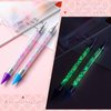 Tatuo 4 Pcs Glow Rhinestone Picker Dual End Rhinestone Pickup Tool Wax Pencil for Rhinestones Crystal Beads Wax Pen Rhinestone Applicator Nail Dotting Tools with Wax Tips for Manicure DIY Nail Art