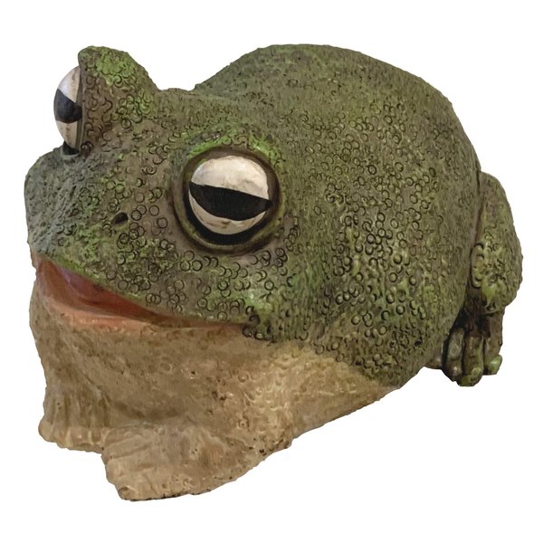 Top Brass Chunky Frog Key Hider Figurine - Cute Toad Garden Statue with Secret Compartment - Indoor/Outdoor
