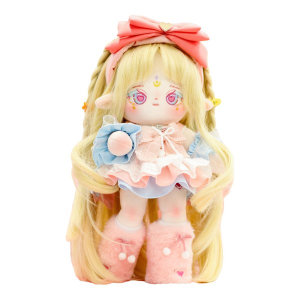 CALEMBOU Plush Doll, 30 cm Cotton Doll with Skeleton, Soft Anime Plush Dress Up Doll, Kawaii Stuffed Toys Gift Come with Doll Clothes