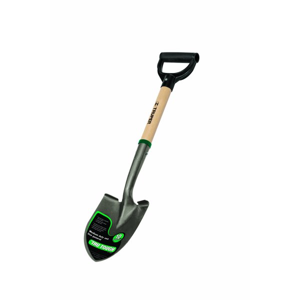 Truper 31196 Tru Tough 19-Inch Short D-Handle Round Point Shovel, 19-Inch Wood