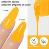 YTD Likomey Gel Polish,15ml Lemon Yellow UV Nails Gel,Salon Home DIY Nail Art Manicure and Pedicure Mustard Yellow Gel Varnish,CS014