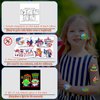 HOWAF 96pcs Glow in The Dark 4th of July Temporary Tattoos for Independence Day USA Patriotic Party Decorations, American Themed Luminous Face Tattoos for July 4th Party Favors Goodie Bag Fillers